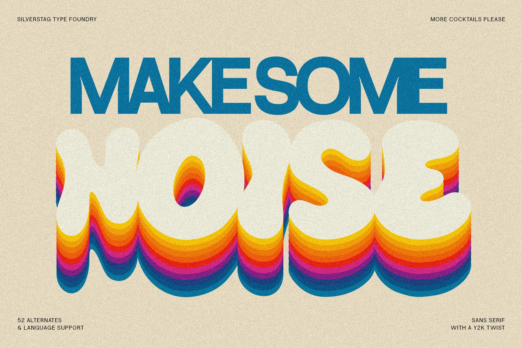 More Cocktails Please - A Y2K Funky Retro Font