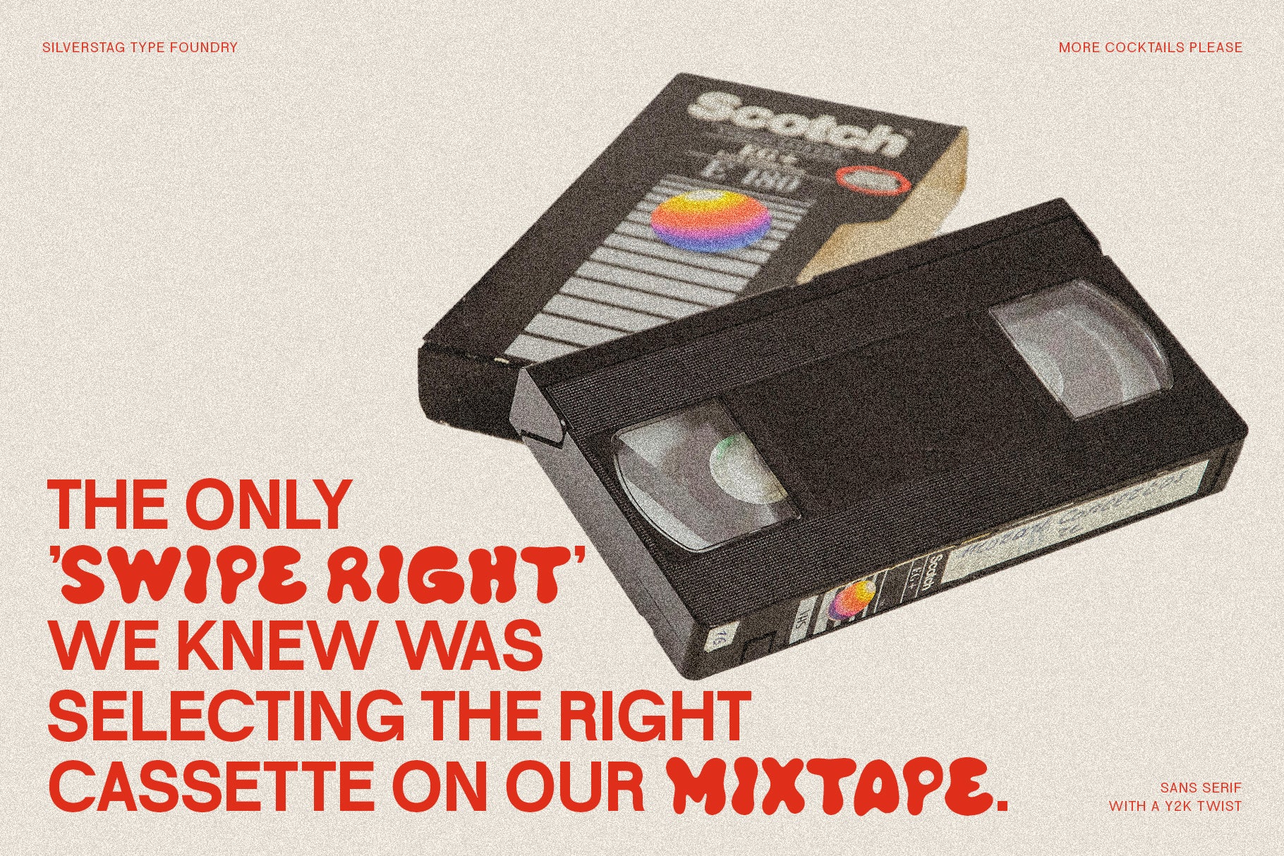 More Cocktails Please - A Y2K Funky Retro Font