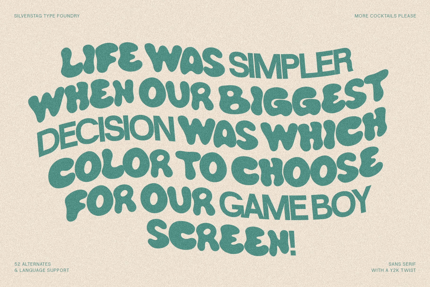 More Cocktails Please - A Y2K Funky Retro Font