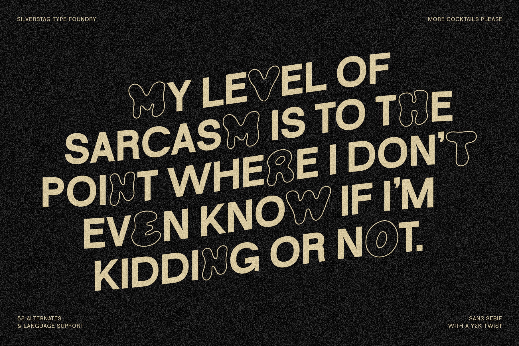 More Cocktails Please - A Y2K Funky Retro Font