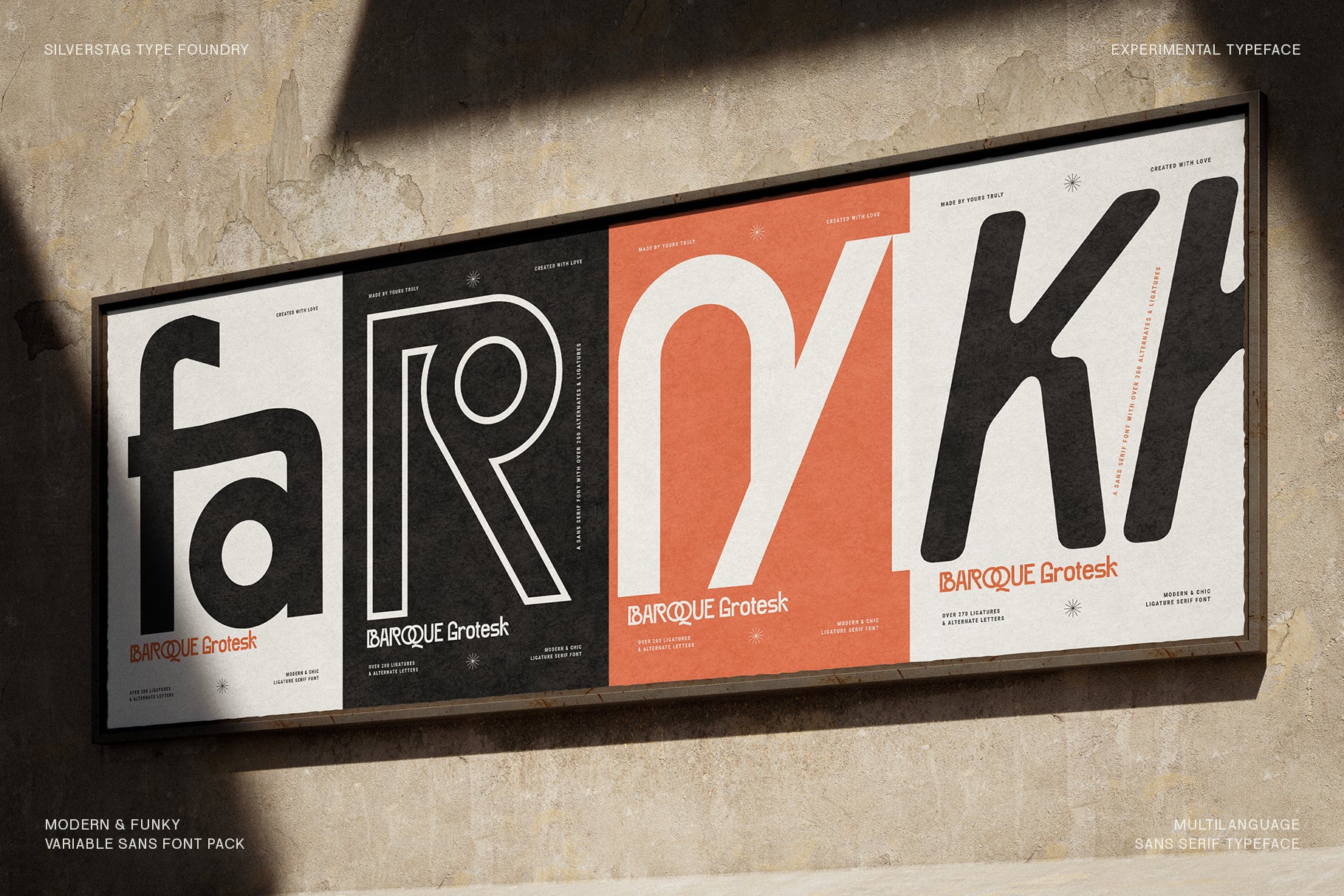 Baroque Grotesk – A 72-Font Grotesk Typeface