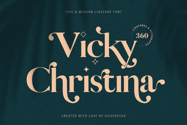 Vicky Christina - Ligature Serif Font