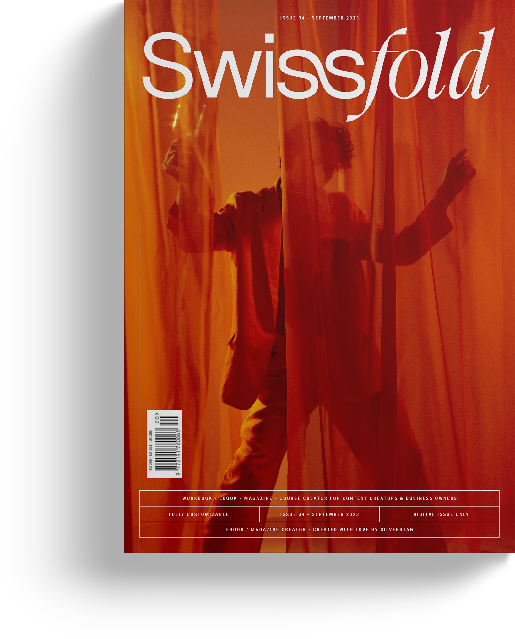 SLTF Dessign Maison hybrid serif display - Swissfold magazine cover in red