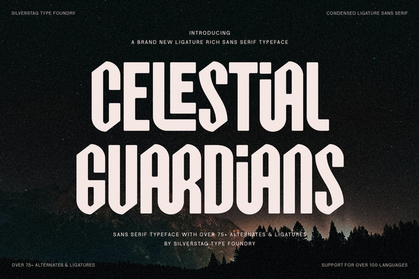 SLTF Celestial Guardians - Condensed Sans Serif Typeface