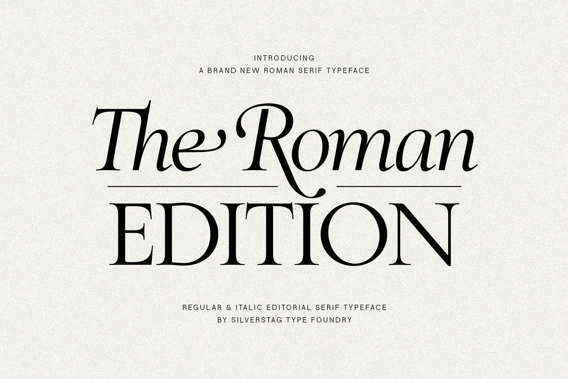 Roman Letterforms SLTF The Roman Edition – A Classical Serif Typeface with Editorial Finesse