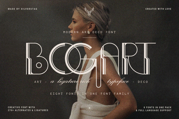 BogArt Deco - Ligature Rich Font Family
