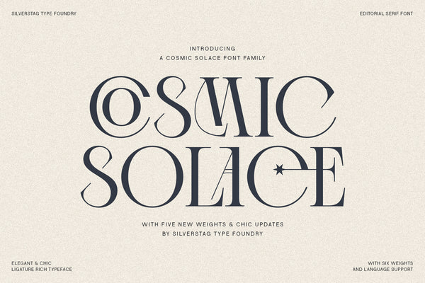 Cosmic Solace - Ligature Rich Serif Typeface