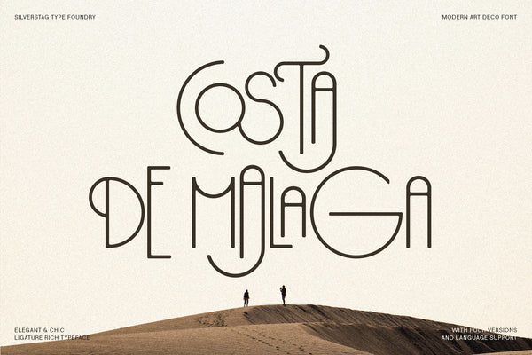 Costa de Malaga - Modern Art Deco Typeface