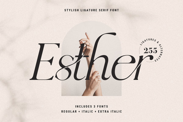 Esther - Ligature Serif Font Family
