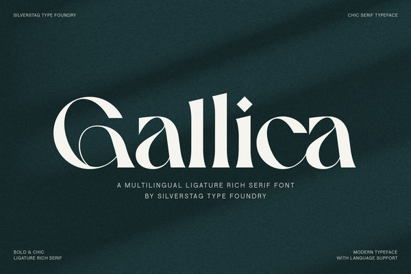 Gallica - A Powerful Ligature Serif Font