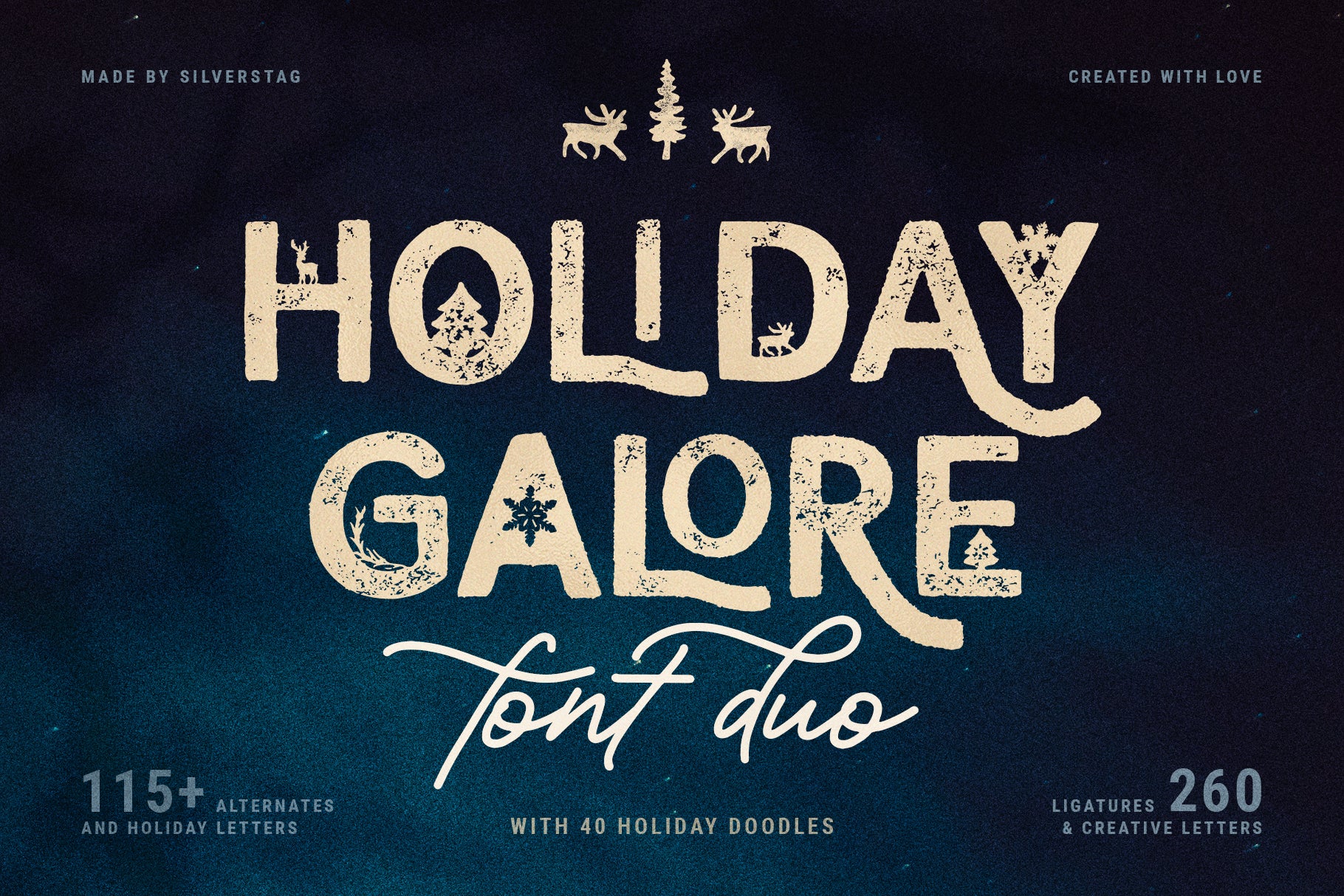 Holiday Galore - Hand-Drawn Font Duo