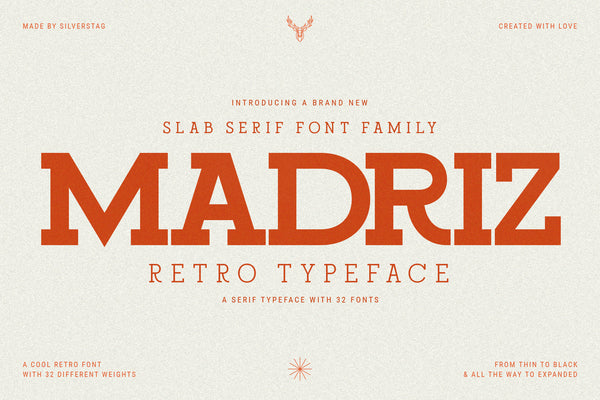 Madriz - Retro Slab Serif Typeface