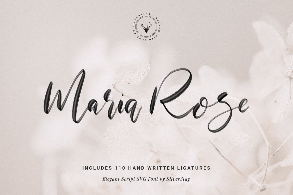 Maria Innice Font Maria Rose – Elegant Hand-Drawn Script SVG Font