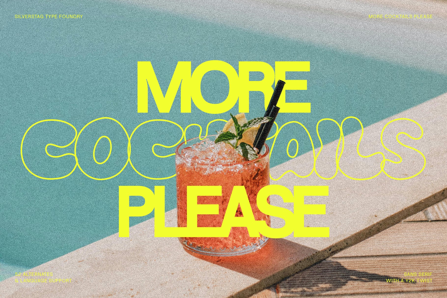 More Cocktails Please - A Y2K Funky Retro Font
