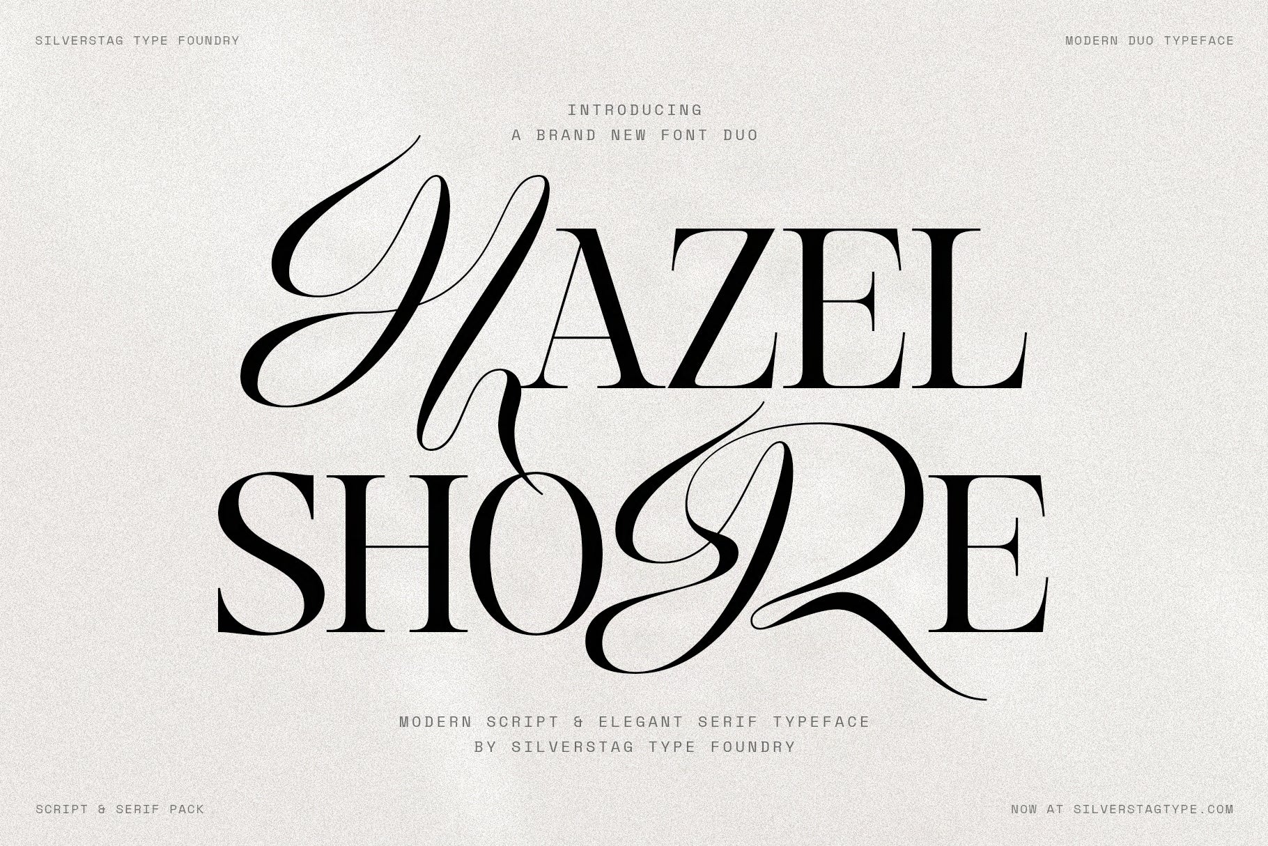 SLTF Hazel Shore - Modern Serif & Script Font Duo