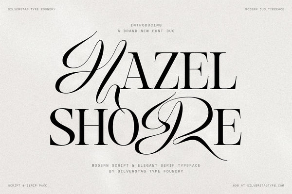 SLTF Hazel Shore - Modern Serif & Script Font Duo
