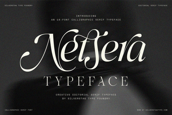 SLTF Netsera — Calligraphic Editorial Serif Typeface