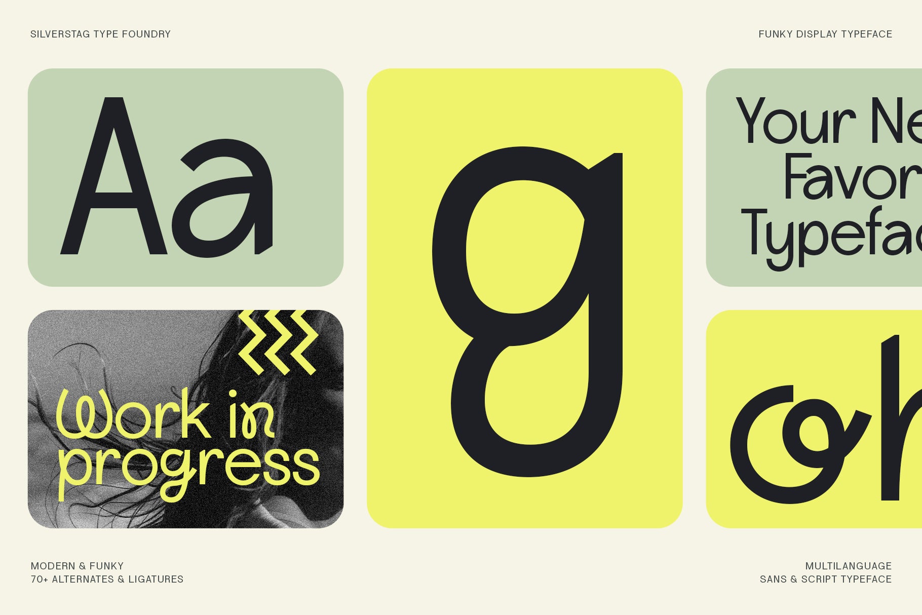 アート・デザイン・音楽 NEUE Schriften. / New Typefaces. Lightshift – A Funky Display Typeface with 4 Styles & 70+ Ligatures