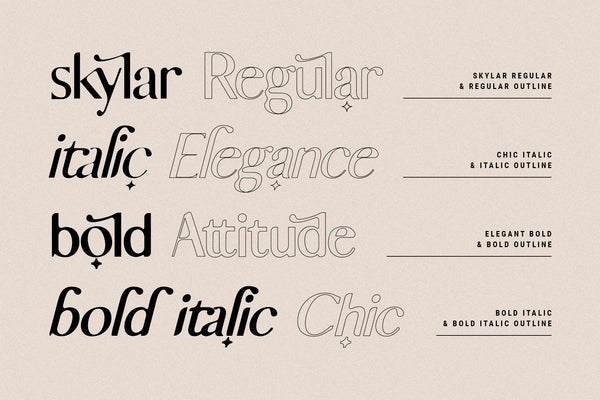 Skylar - Ligature Sans Font Family