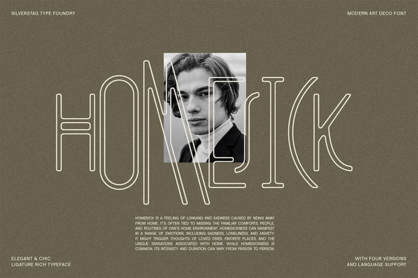 Costa de Malaga - Modern Art Deco Typeface
