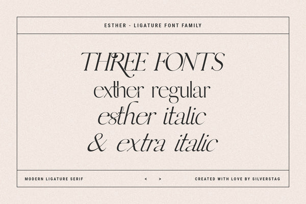 Esther - Ligature Serif Font Family