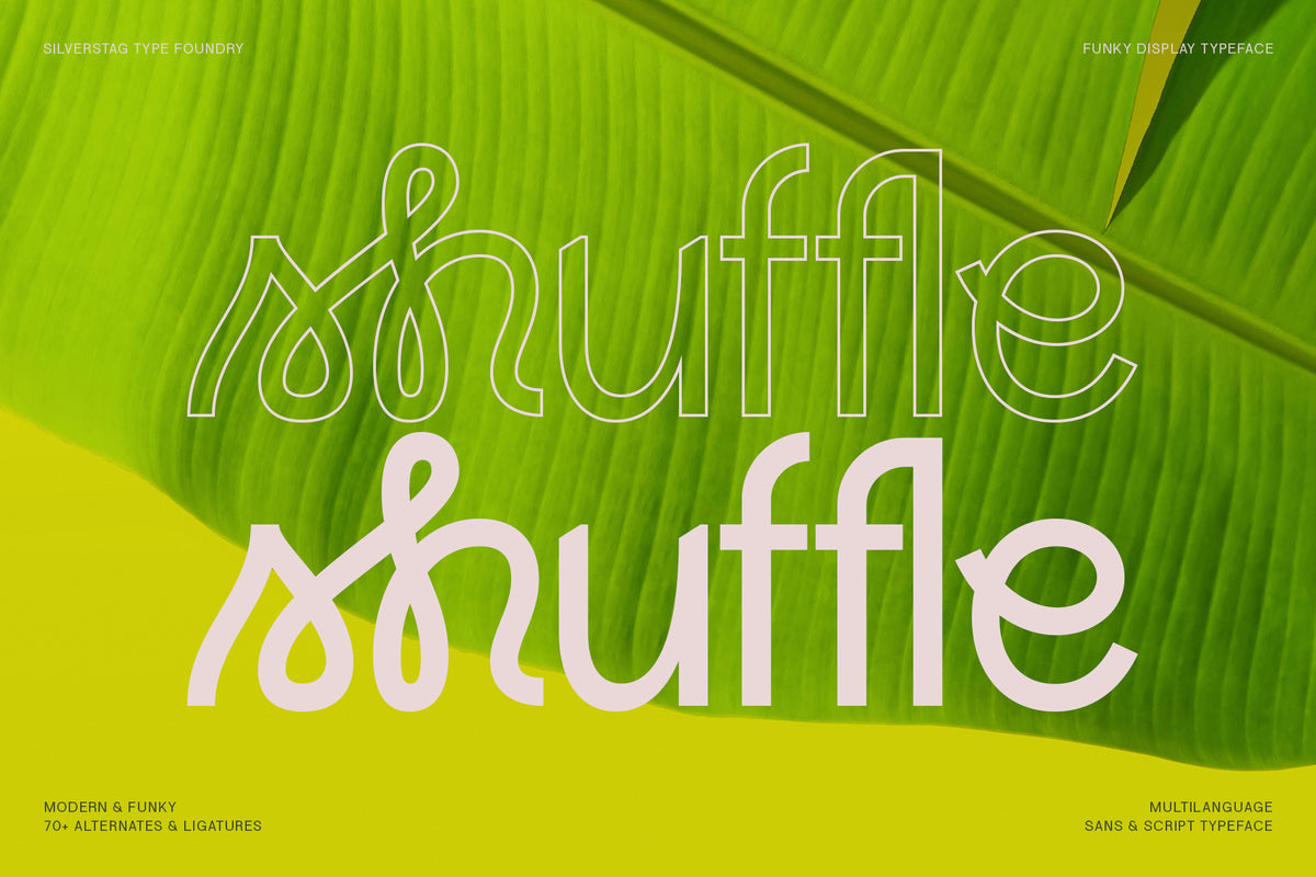 Lightshift – A Funky Display Typeface with 4 Styles & 70+ Ligatures