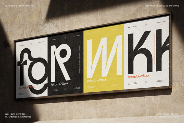 Refract - Edgy Grotesk Font Family