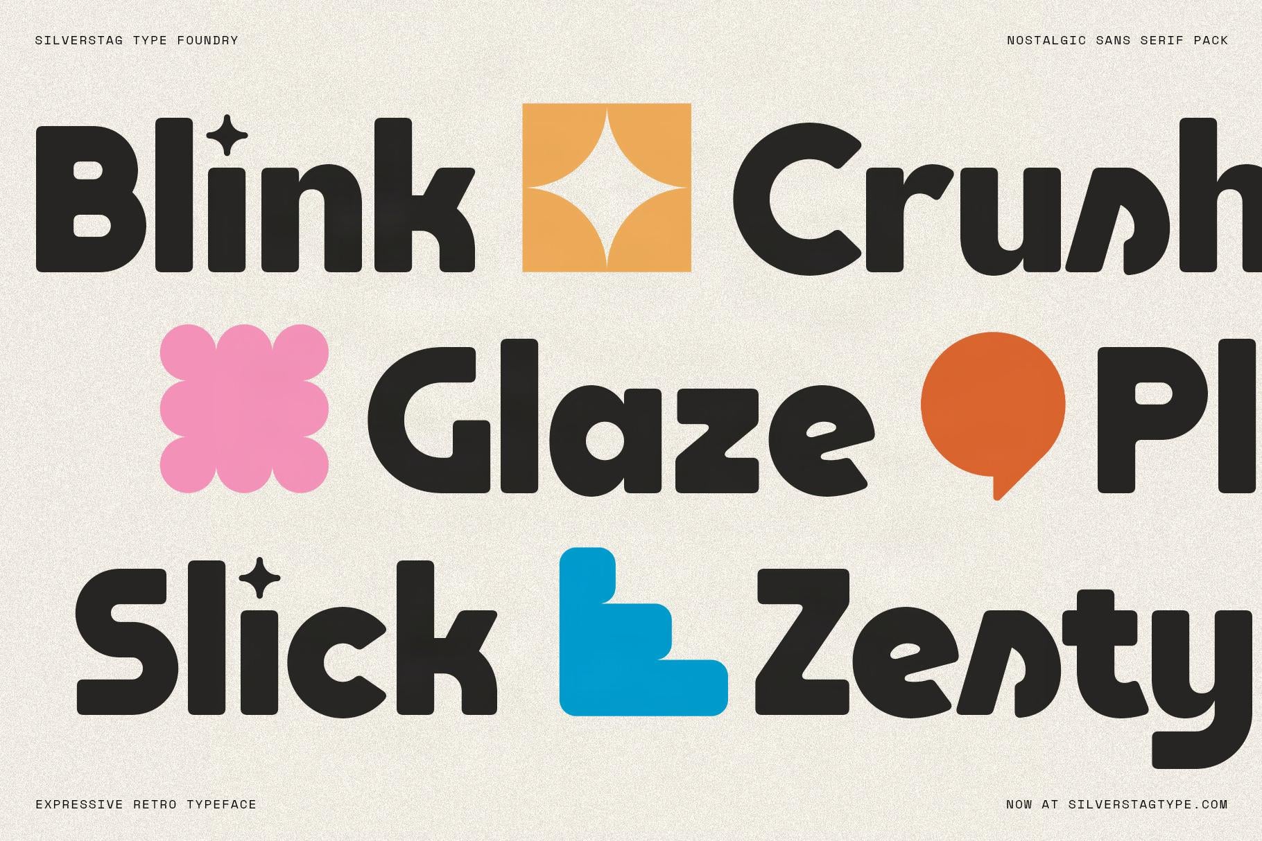 SLTF Saffielle - Bold & Expressive Retro Sans Serif Font