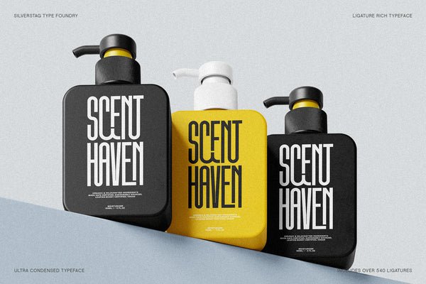 First Contact - Ultra Condensed Typeface (16 Fonts)