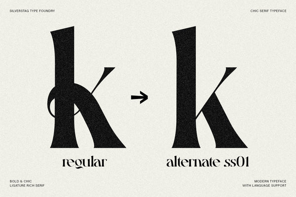 Gallica - A Powerful Ligature Serif Font