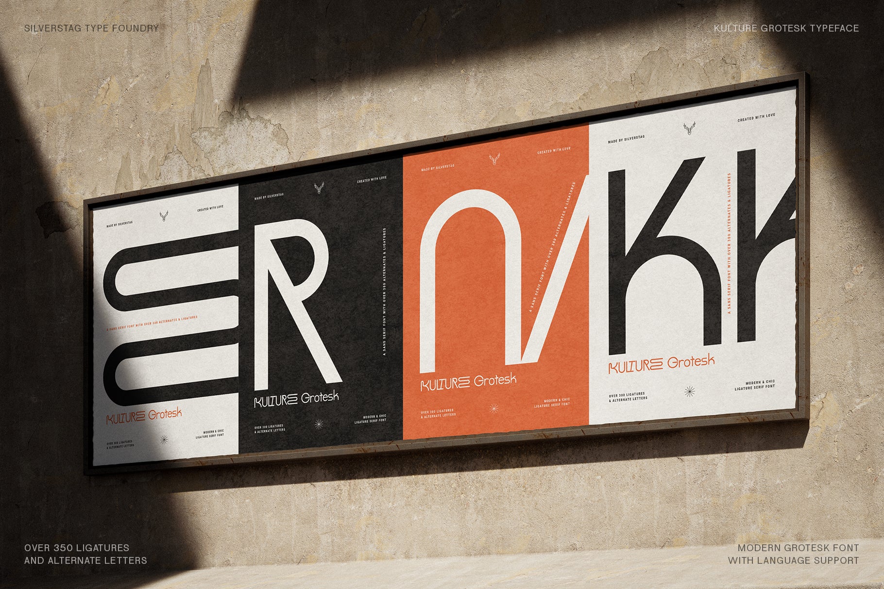Grotesk Design Kulture Grotesk – A Modern Grotesque Typeface with 4 Styles & 350 ...