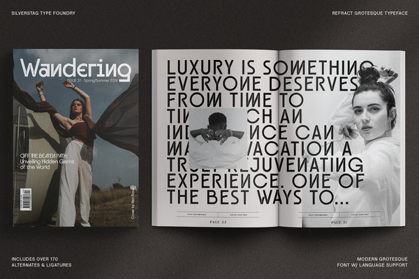 Refract - Edgy Grotesk Font Family