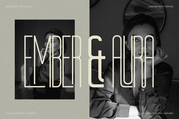 First Contact - Ultra Condensed Typeface (16 Fonts)