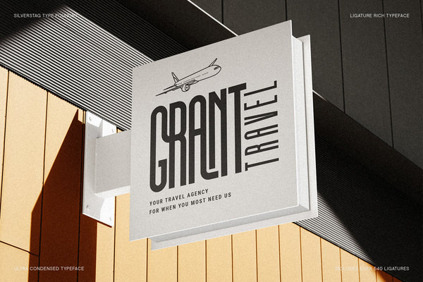 First Contact - Ultra Condensed Typeface (16 Fonts)