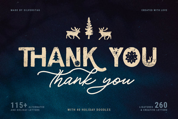 Holiday Galore - Hand-Drawn Font Duo