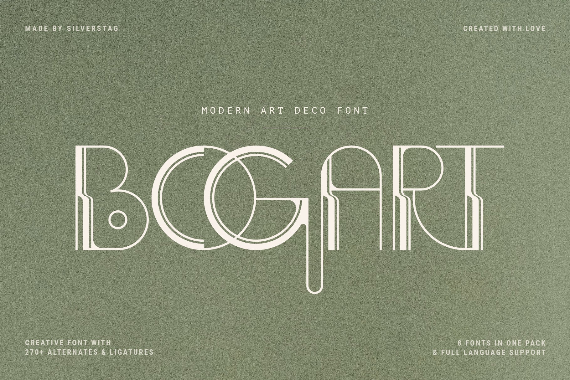 BogArt Deco - Ligature Rich Font Family