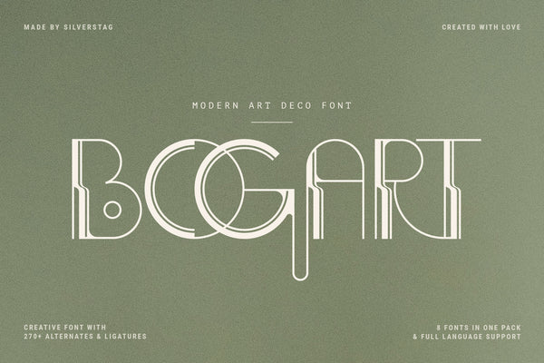 BogArt Deco - Ligature Rich Font Family
